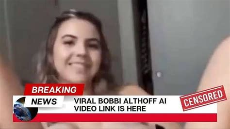 bobbi leaked|Bobbi Althoff responds to leak video going viral